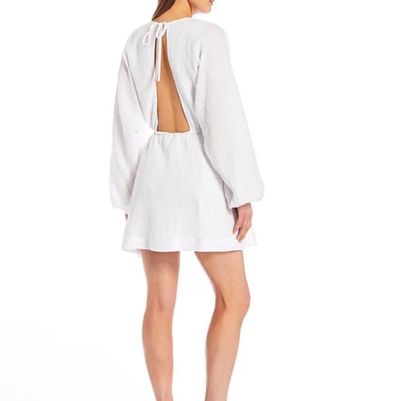 NWT Every Open Back Mini Dress in White - Picture 3 of 9